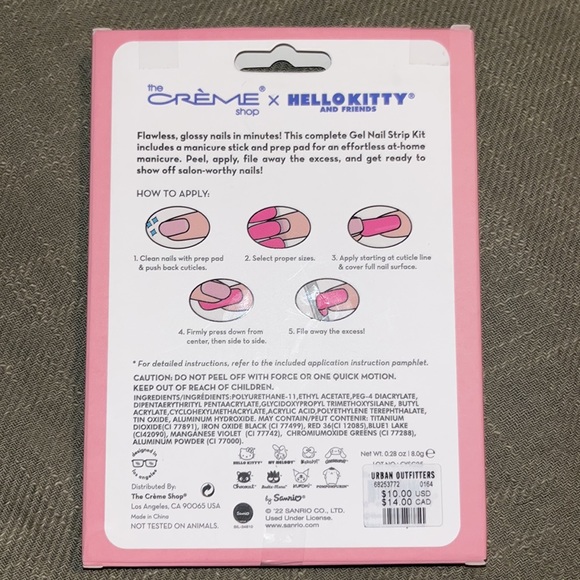 The Crème shop x Hello kitty gel nail strip kit 35 pcs NIB - Picture 5 of 5